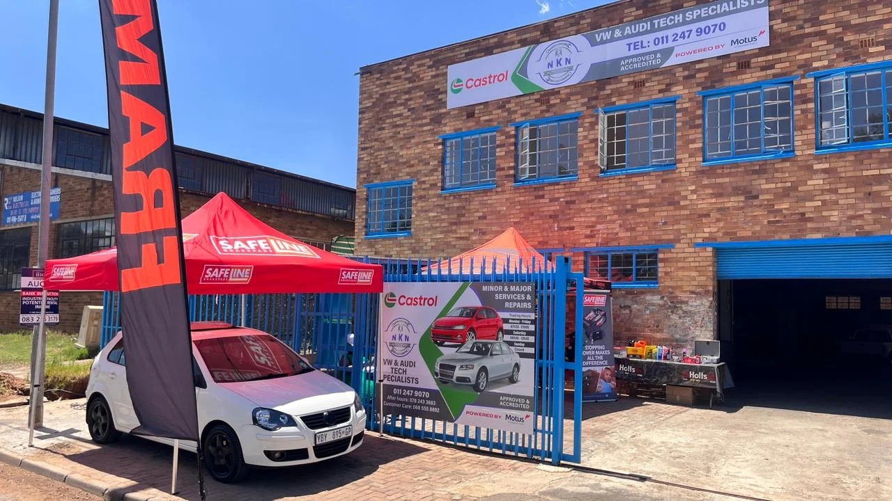 AutoKasi workshop interior with equipment and work bays